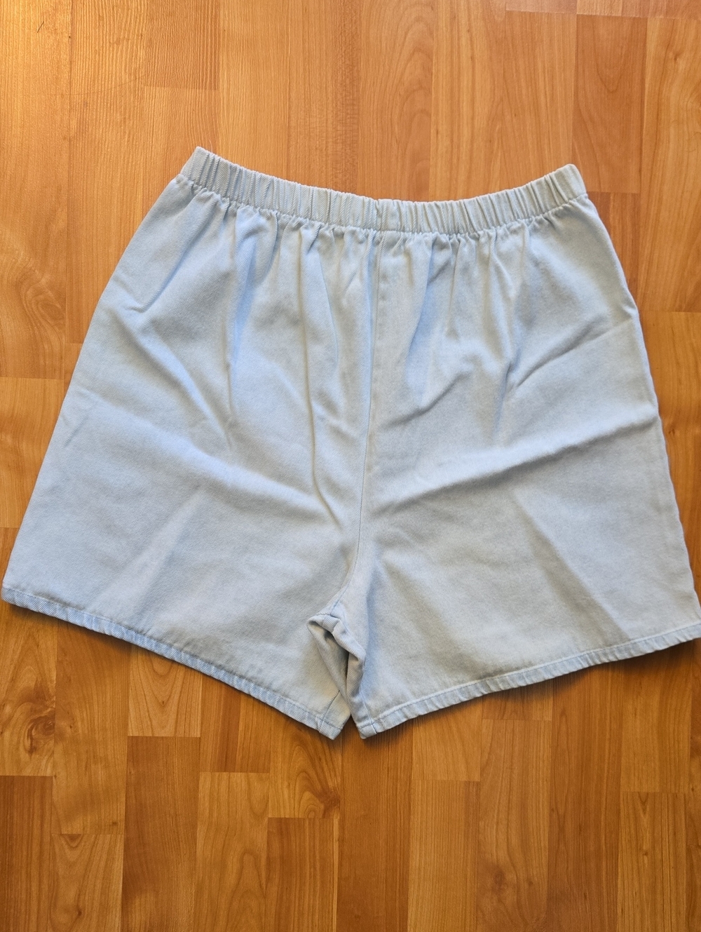 Vintage To Be Announced Denim Pull On Maternity Shorts Sz Small Light Wash